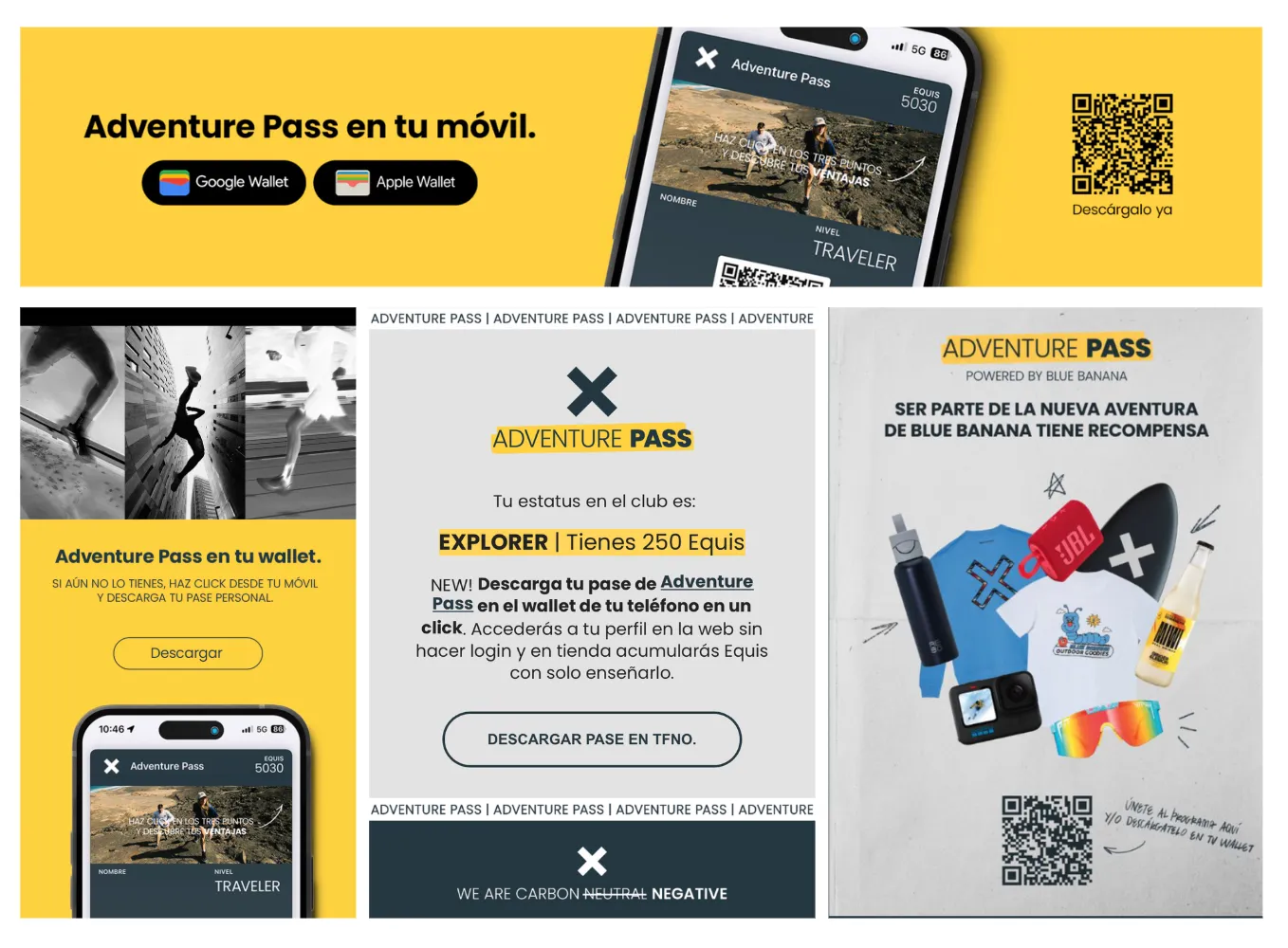 Blue Banana Adventure Pass distribution
