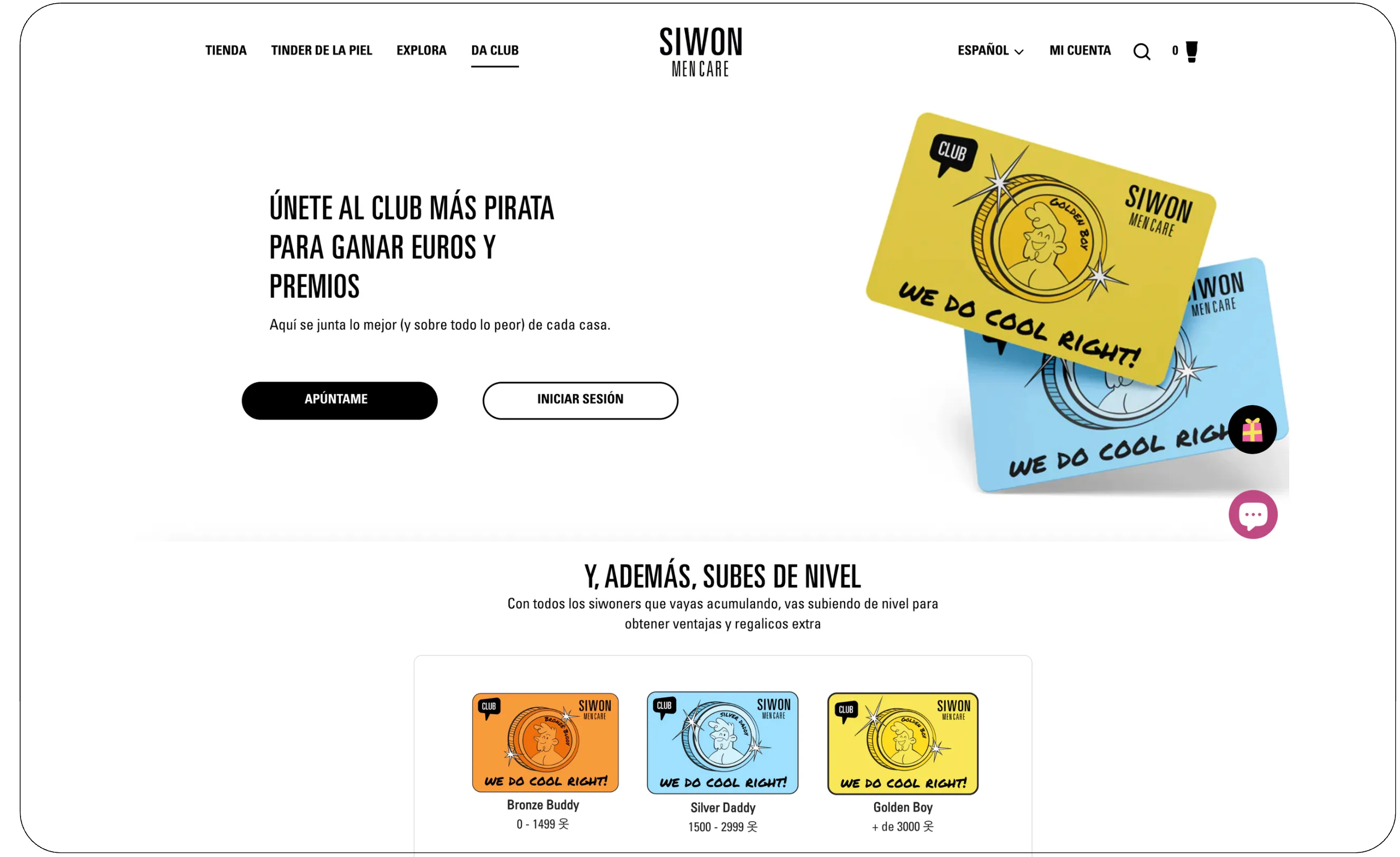 Diseño de tarjeta Da Club de Siwon