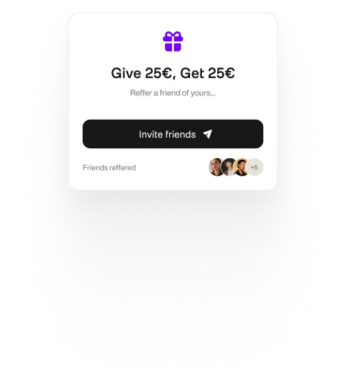 Referral program: invite friends and earn points